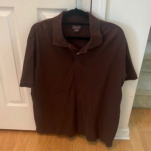 XL Brown Button Up Polo